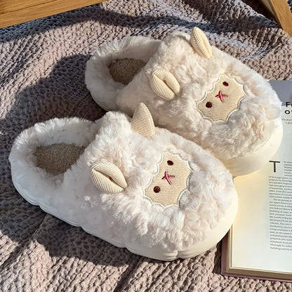 Nosso "Cloud-Sheep" Whimsical Plush Slippers