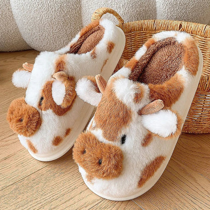 Nosso "Meadow-Moo" Plush Character Slippers