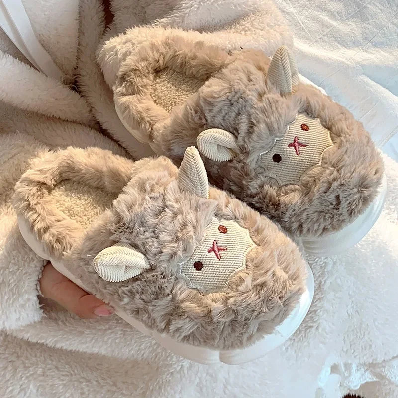 Nosso "Cloud-Sheep" Whimsical Plush Slippers